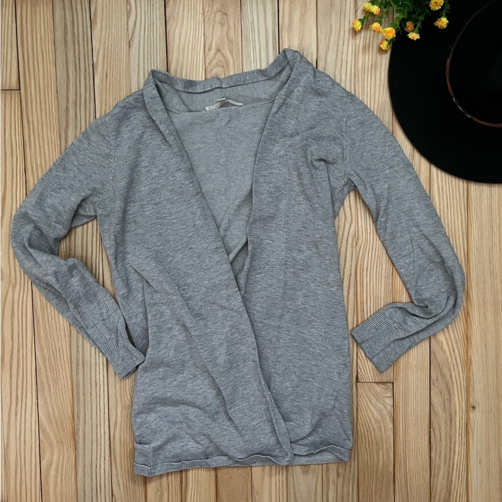 CYRUS Open front gray long cardigan​